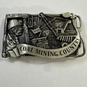 Vintage 1984 Siskiyou Pewter “Coal Mining Country” Belt Buckle. 100 Out Of 1000